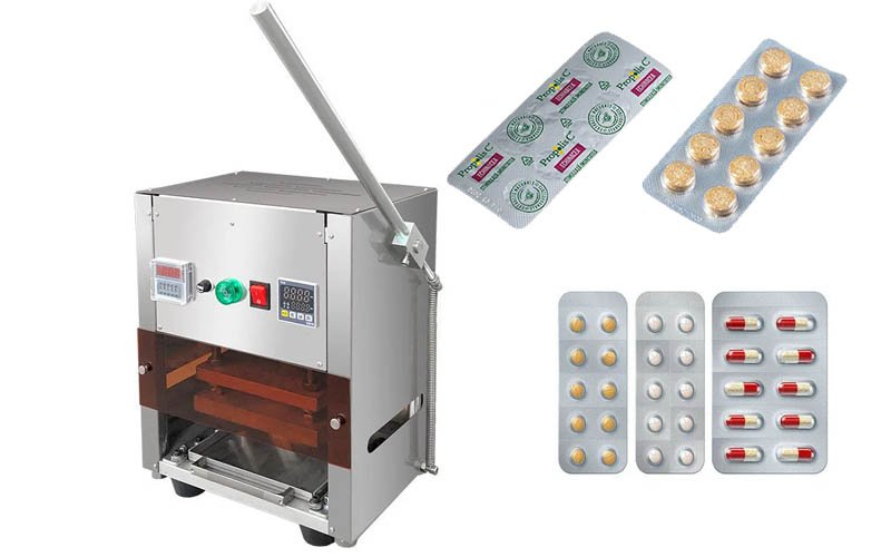 A generic semi-automatic blister packing machine requiring manual operation.