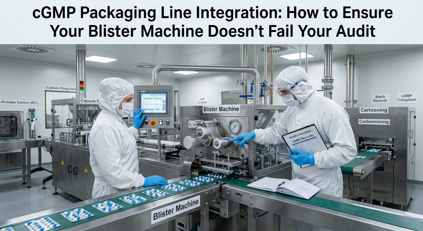 cGMP pharmaceutical blister packaging line integration audit — single-source turnkey accountability from URS to PQ sign-off
