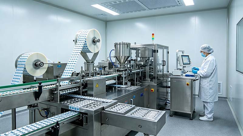 Total cost breakdown of turnkey tablet blister packaging line including machine, tooling, and validation costs